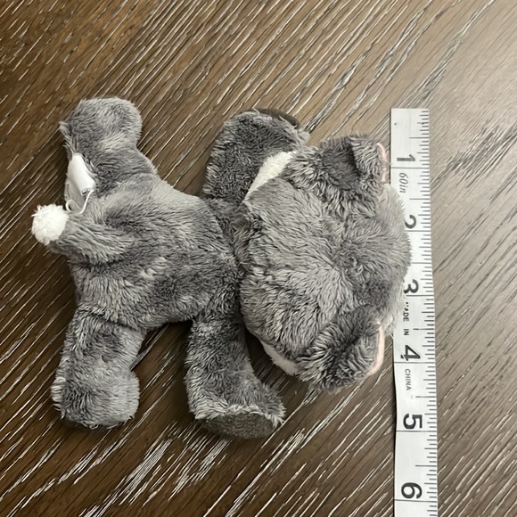 Russ Berrie Smokie Grey gray cat 5” plush plushie big blue eyes stuffed animal - Picture 14 of 15